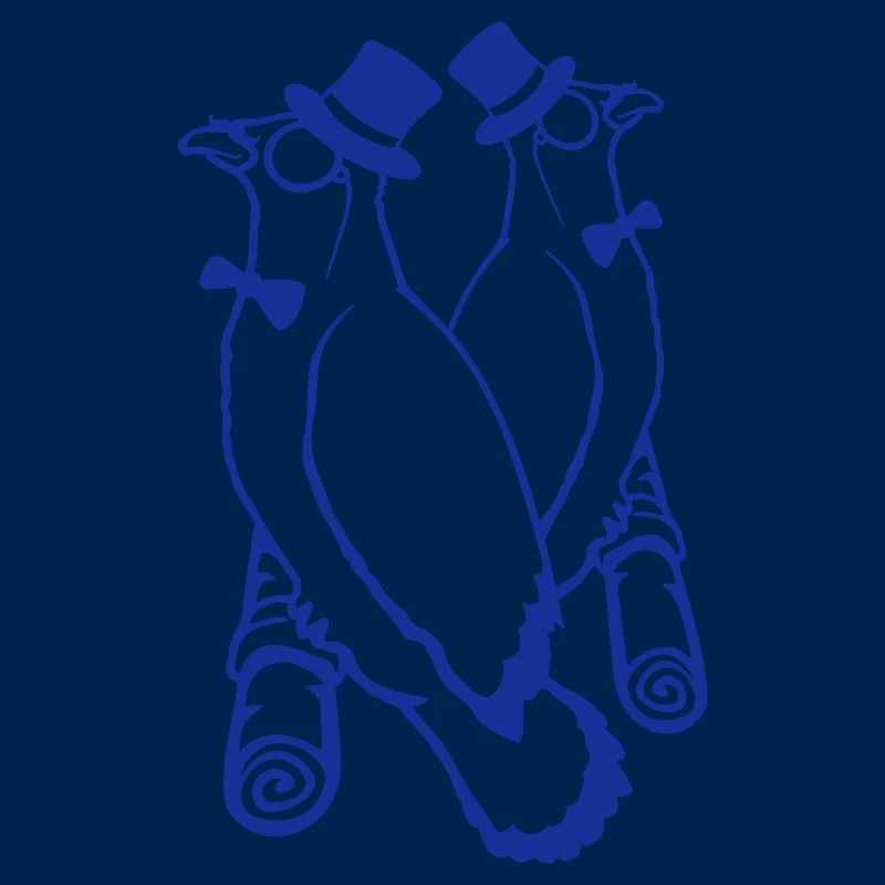 Sir Vögel Team Hut Monokel Brille 2 reiche Freunde