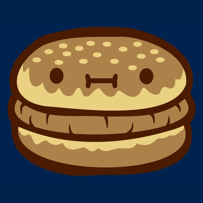 Cute face cheeseburger
