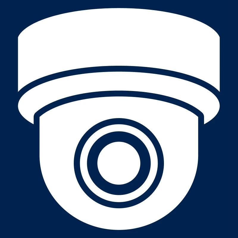 Security cameras in use symbol icon. Fixed CCTV