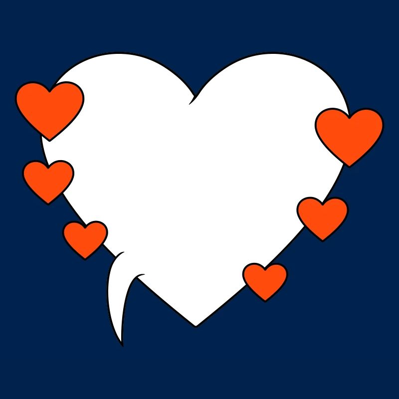 Speech Bubble with Hearts 3