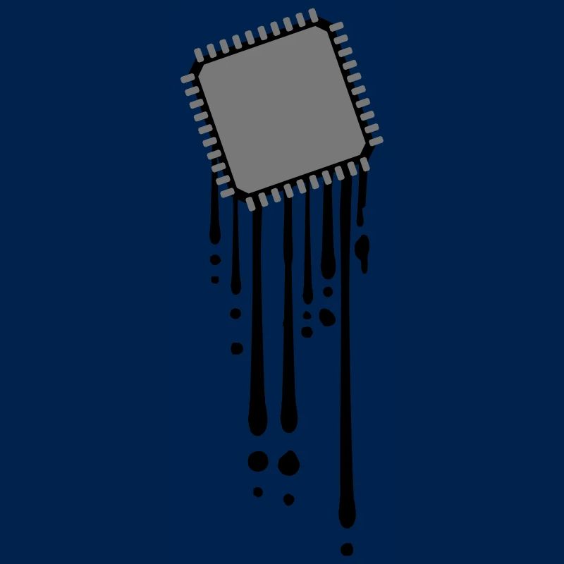schmelzen tropfen graffiti cpu computer nerd desig