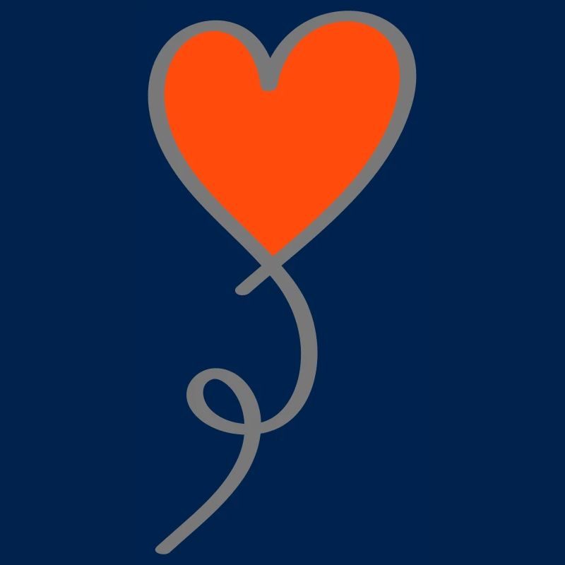 Heart on a thread two-tone