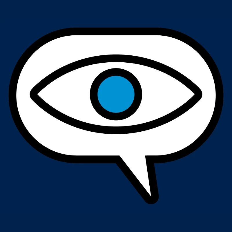 Eye Seeing Comic Speech Bubble