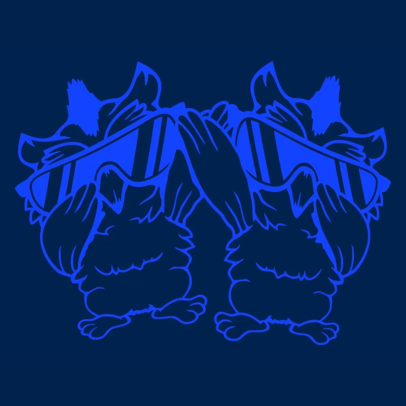 2 Eulen Dabbing Dab Dance Pose Geste Sonnenbrille