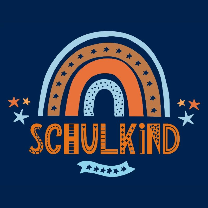 Schulkind Boho Retro Regenbogen