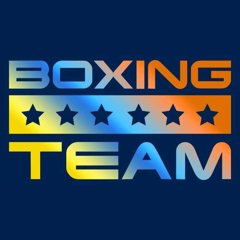 Équipe de boxe colorée