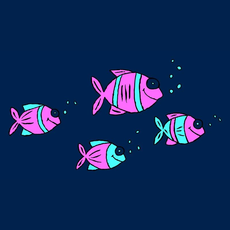 Poisson Cichlide Eau Mer Graffiti Dessin