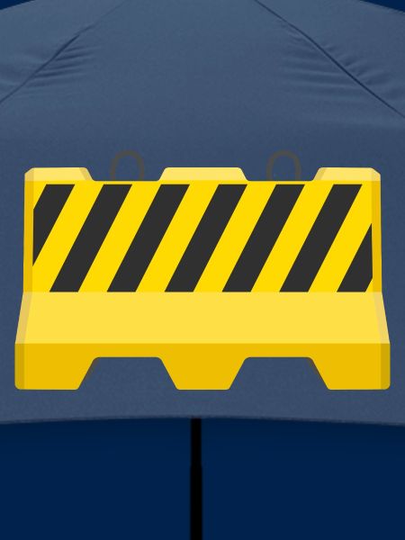 Warn-Straßenbarriere-Symbol