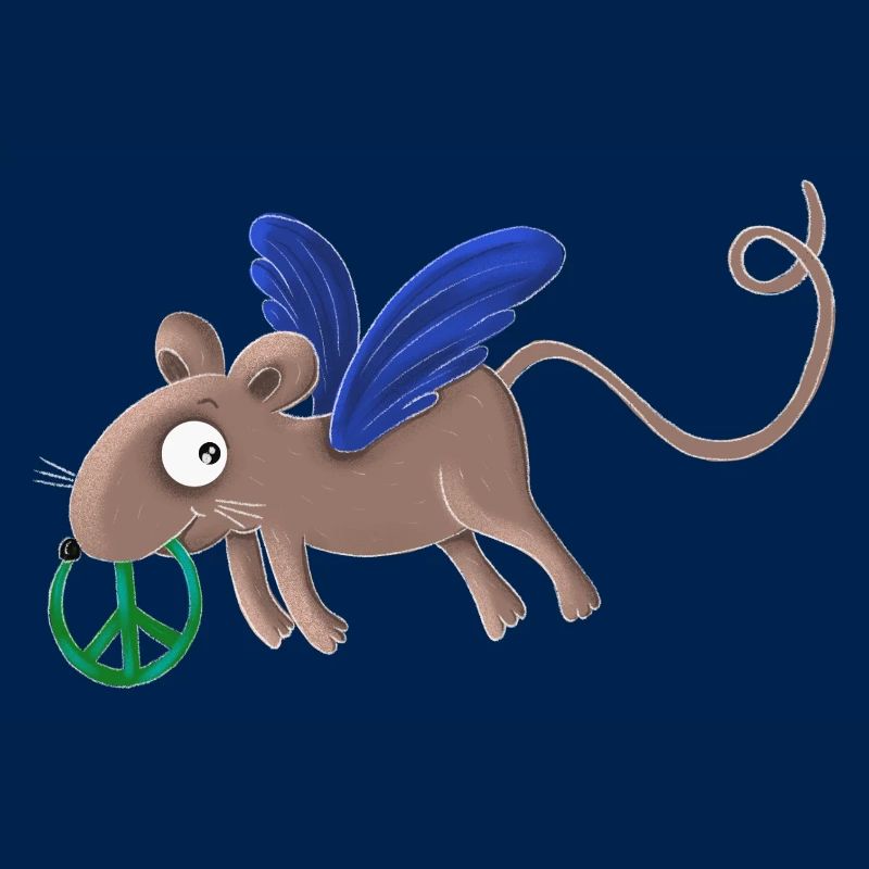 Peace mouse Susi flies for peace