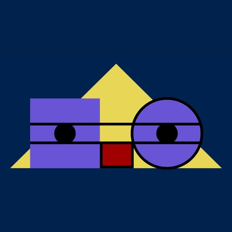 Roboface - le visage de robot nerdy amical