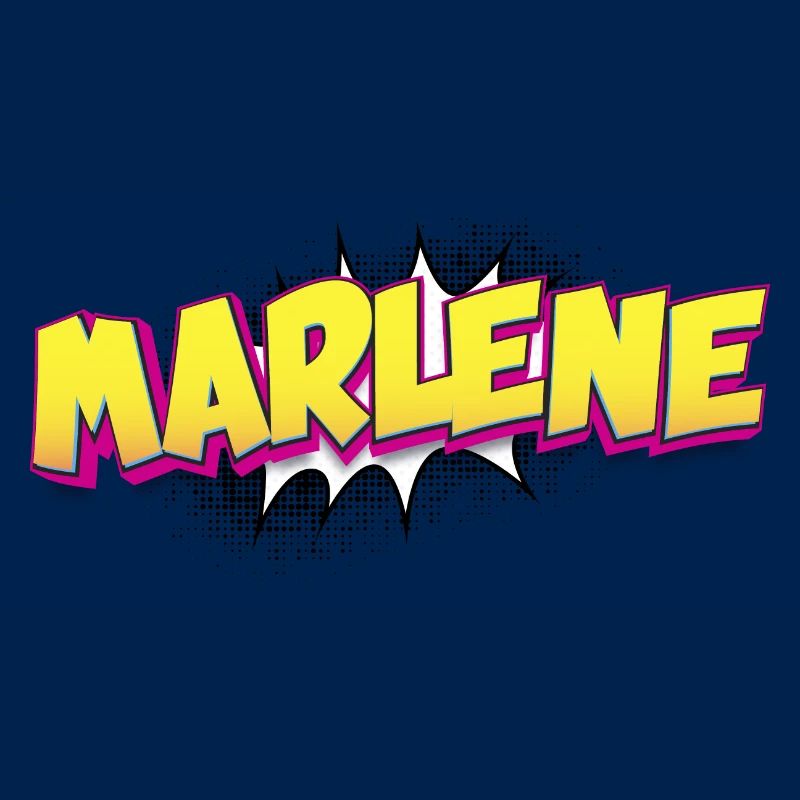 Marlene benutzerdefinierter Name Comic-Stil Pop-Art,