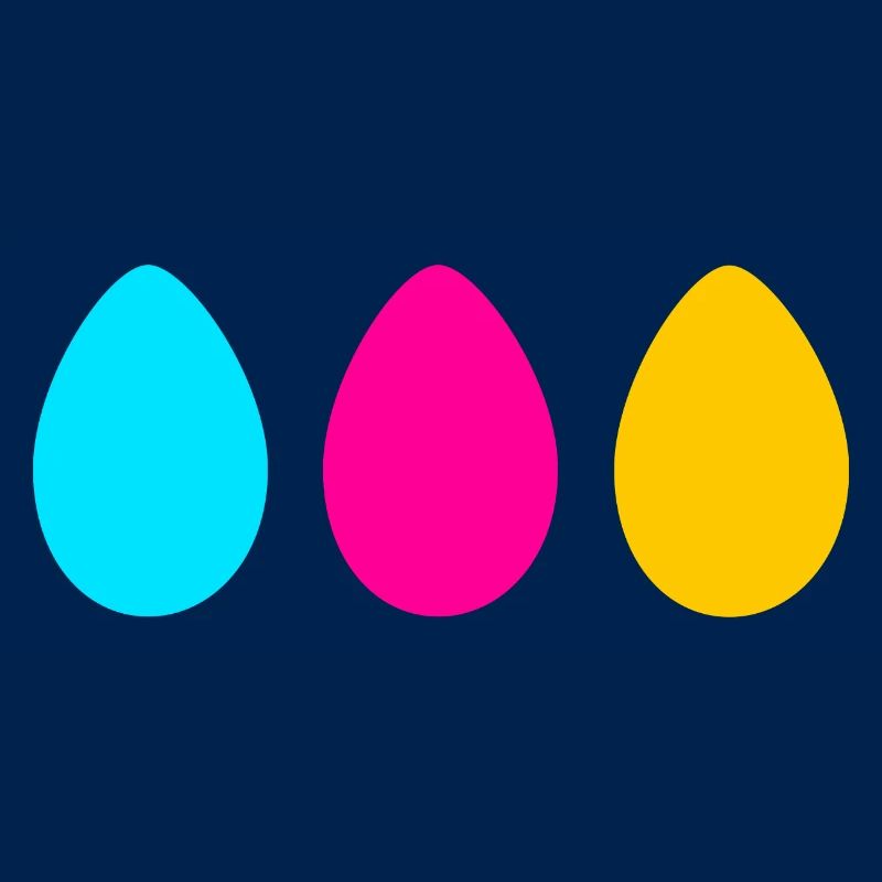 Three Easter eggs