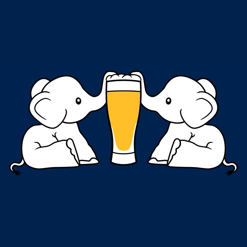 Couple d'équipe 2 amis équipage alcool bière d'éléphant sucer
