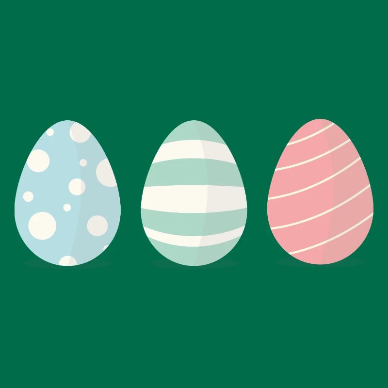 Three Easter eggs