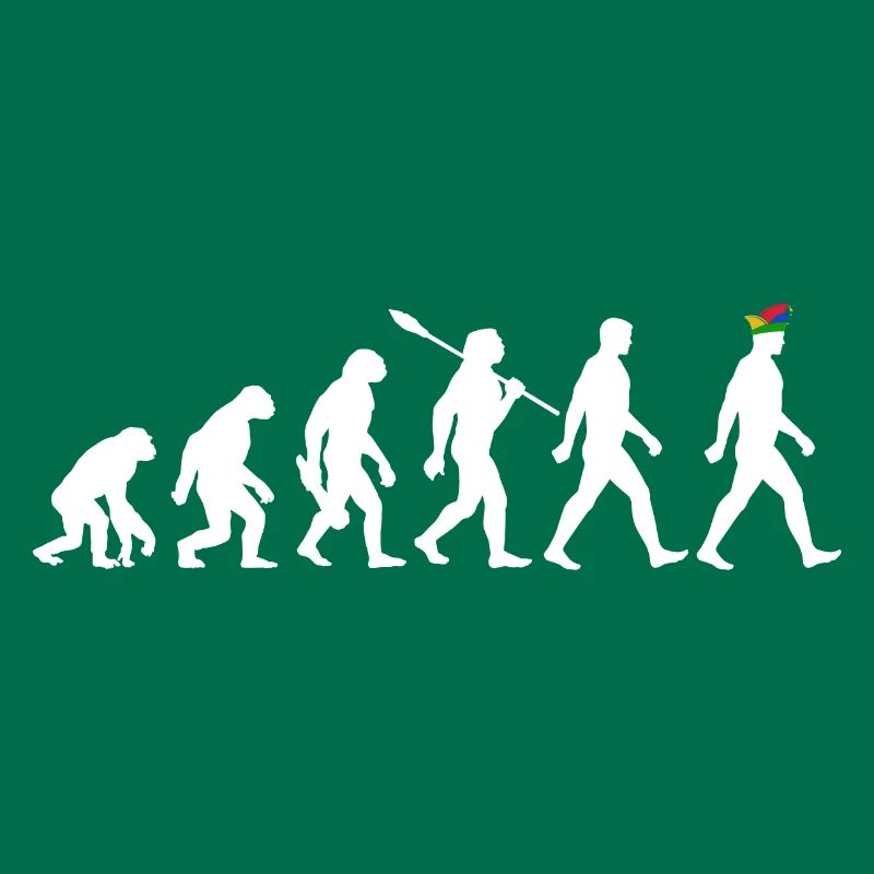 Evolution - Karneval - Narrenkappe - Verkleidung