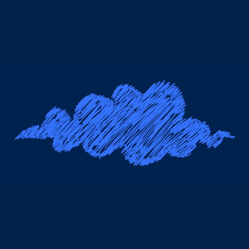 Cloud Blue Scribble Weather Cloud