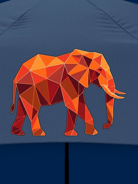 Poly Stil Elefant