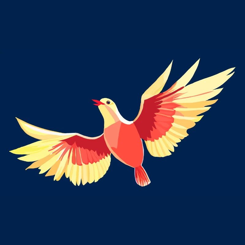Bird hovering in the sky