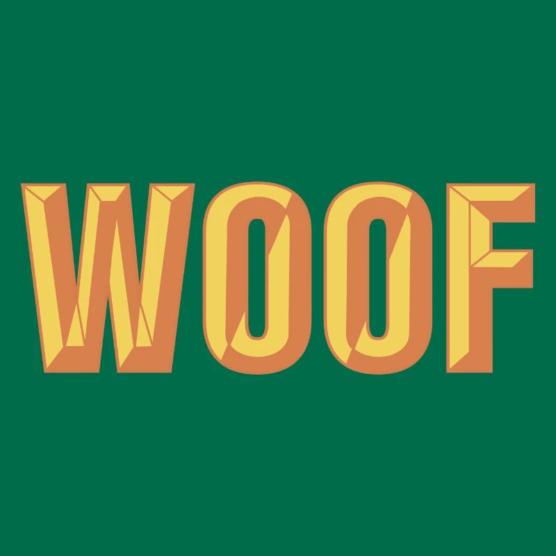Conception de texte biseauté Woof