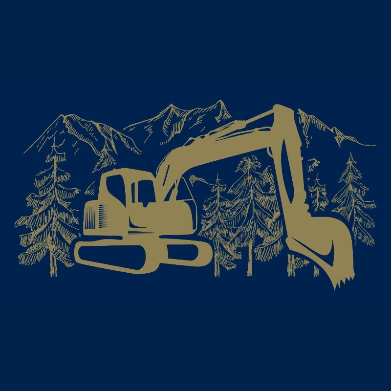 Excavator Silhouette Construction Equipment Operator Work