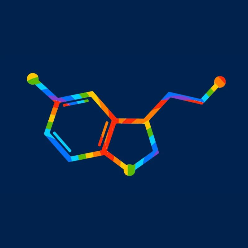 Rainbow Molecule Geometry - seratonin