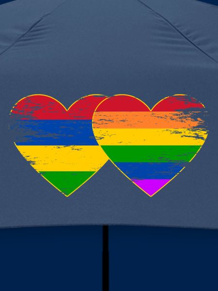Mauritius Regenbogen Flagge Herz used
