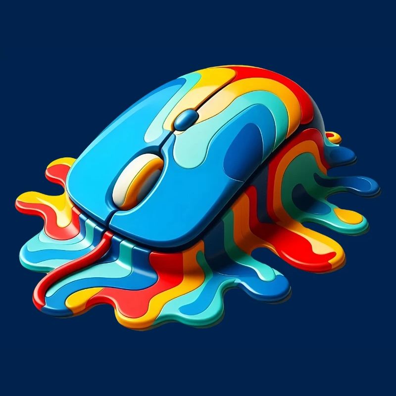 Melting Rainbow Computer Mouse
