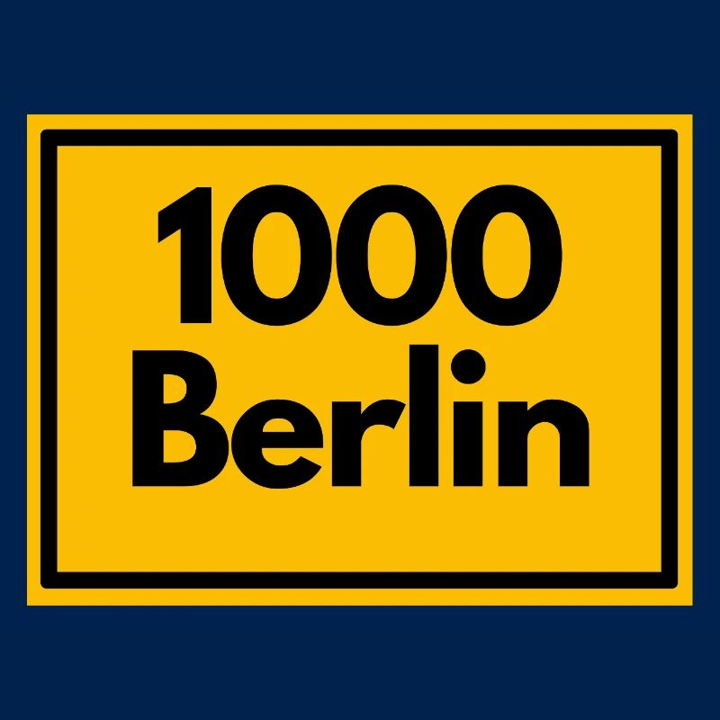 Panneau de lieu - puis Rétro urbain Code postal 1000 Berlin