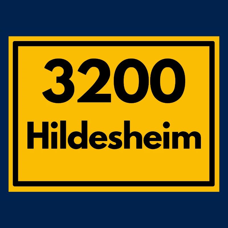 Panneau de lieu - puis rétro ancien code postal 3200 HILDESHEIM