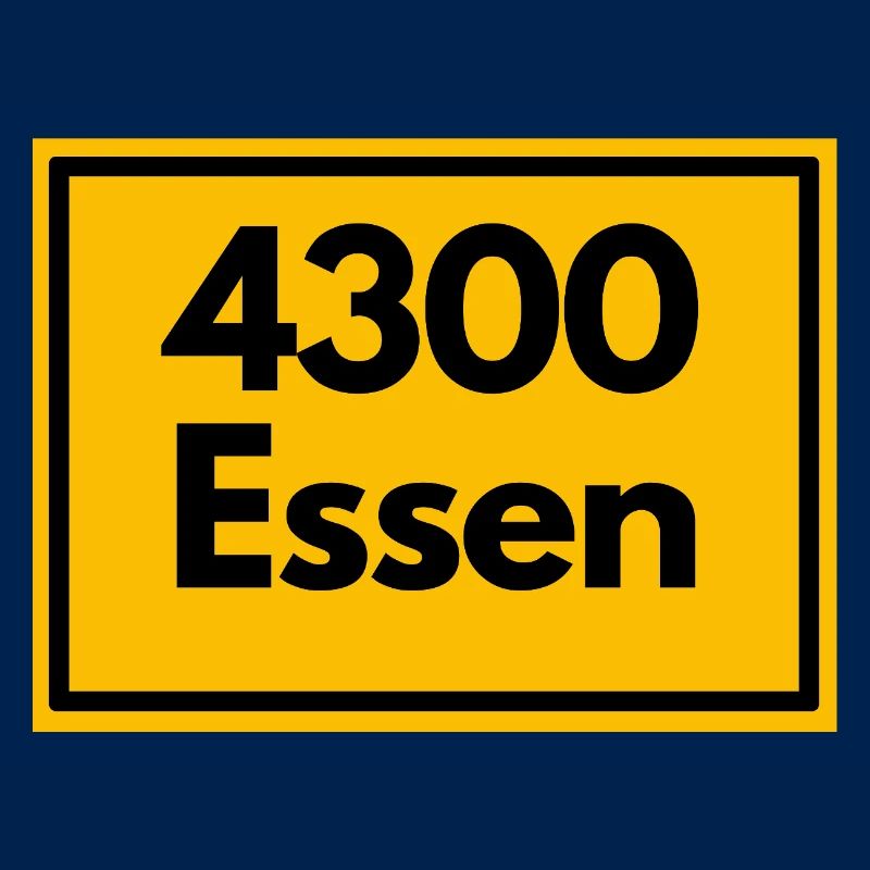 Panneau de la ville - puis rétro ancien code postal 4300 ESSEN
