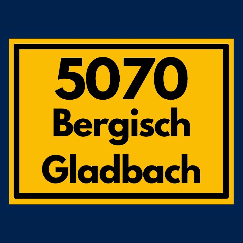 Town sign old zip code 5070 BERGISCH GLADBACHi