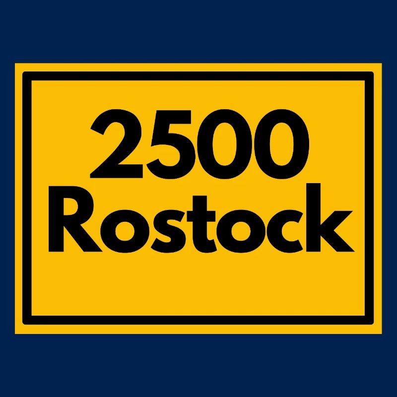 CAP RÉTRO 2500 ROSTOCK, STYLE DDR, CODE POSTAL