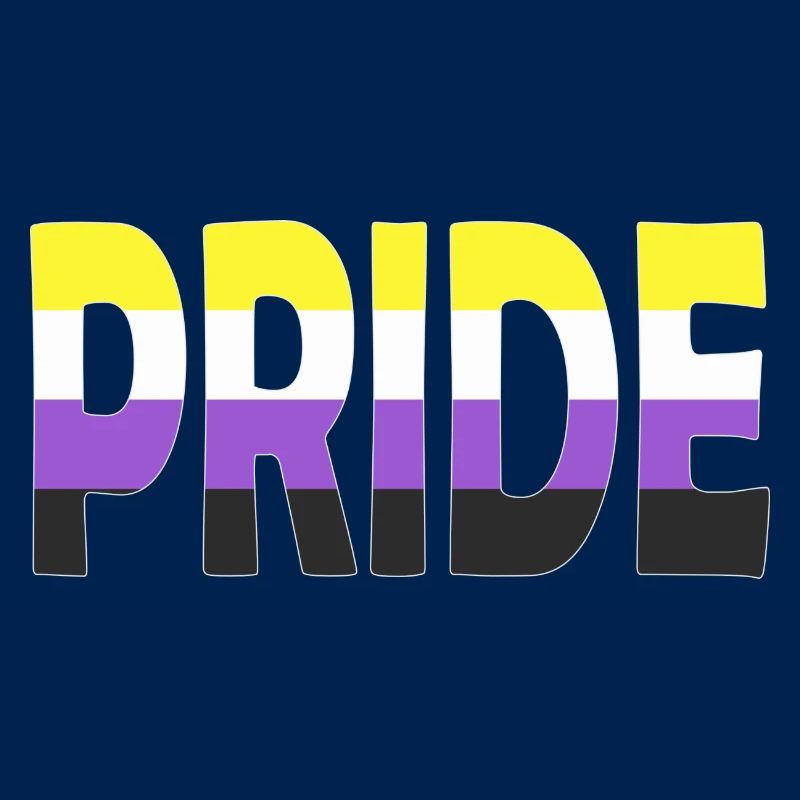 Pride Schriftzug Non-Binary Nichtbinär LGBTQ