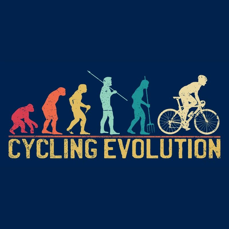 Illustration artistique de l'évolution du cyclisme