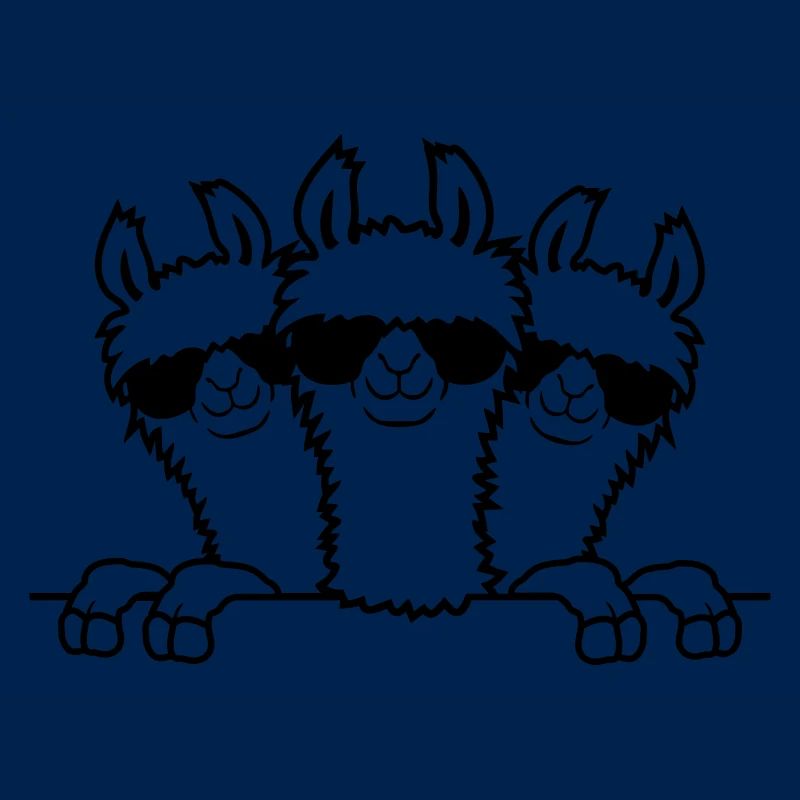 Hinter Mauer Lamas Freunde