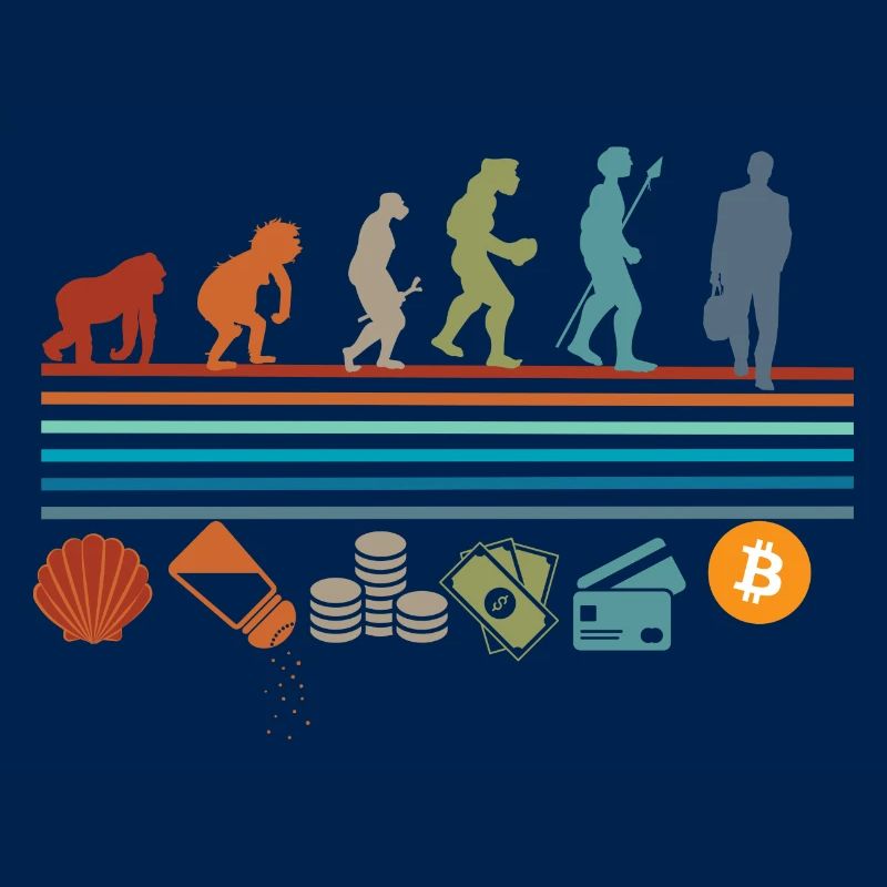 Évolution rétro vintage Bitcoin