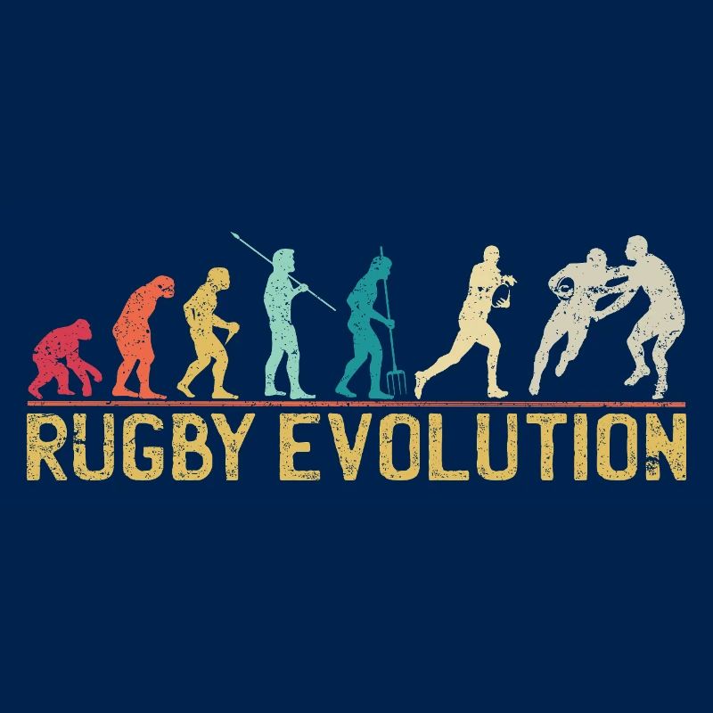Rugby Evolution Silhouette Design