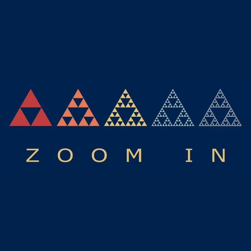 Fractal Triangle Retro Geometry