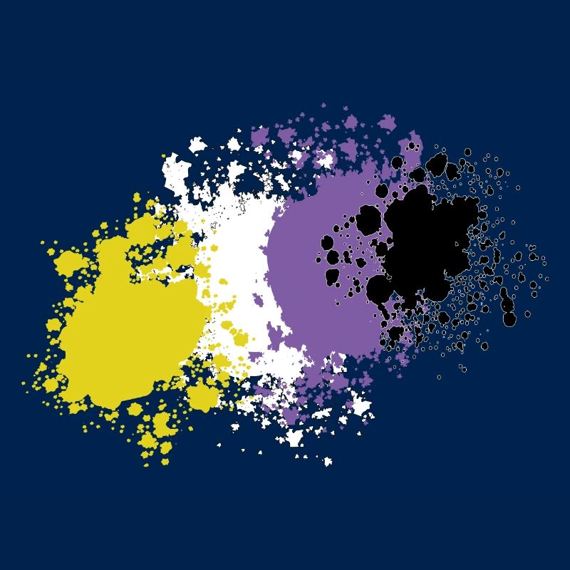 Non-binary pride blobs