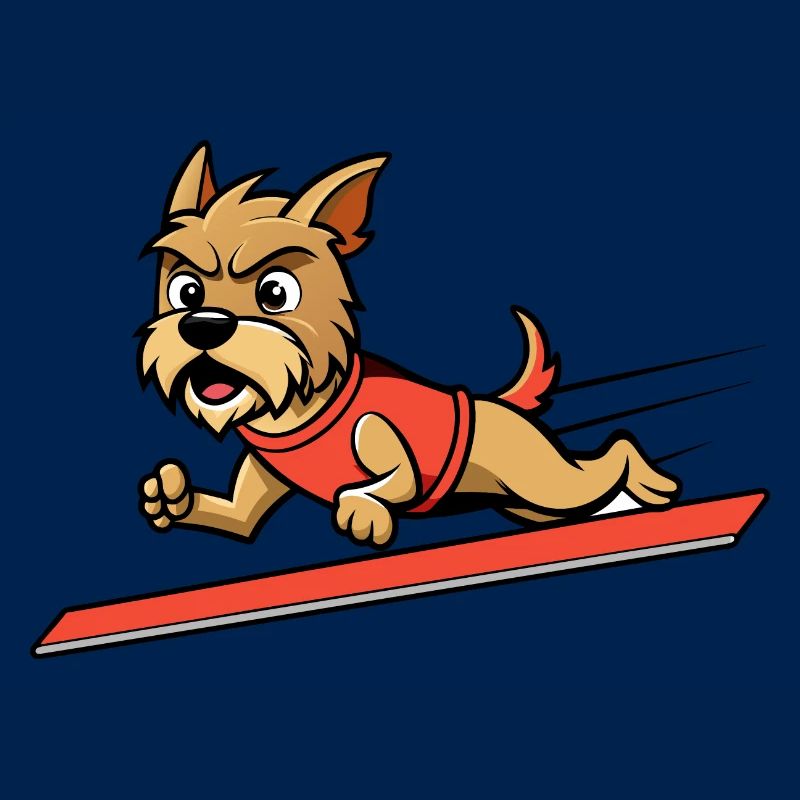 Border Terrier déterminé dans la course Terrier