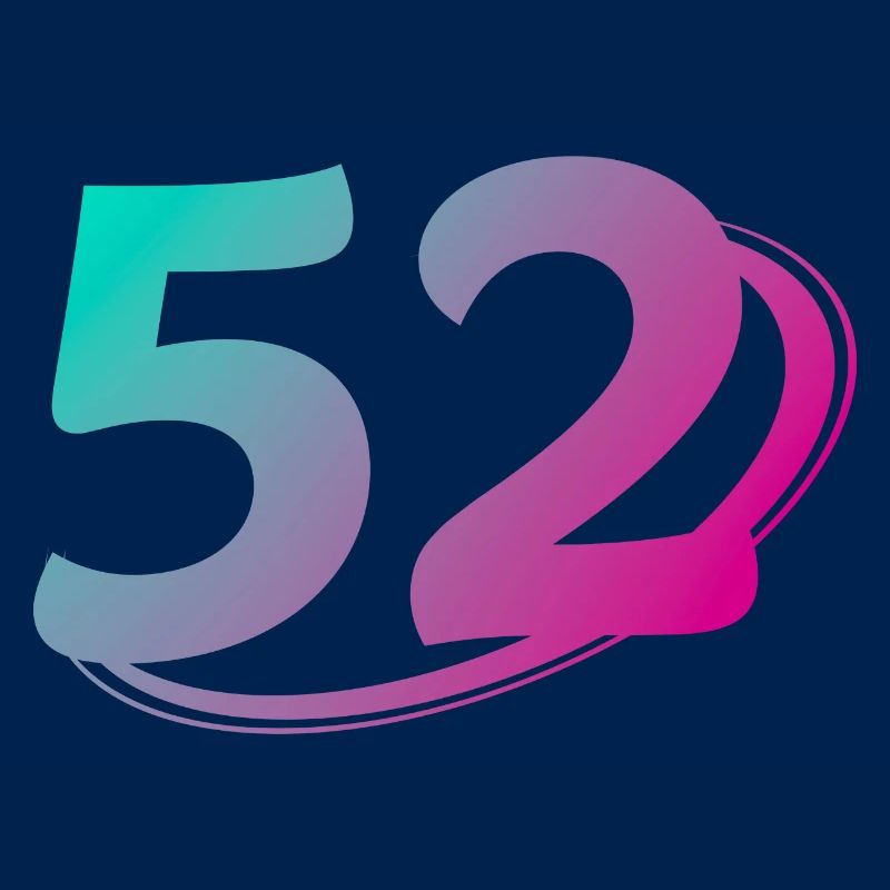 Numéro 52 multicolore