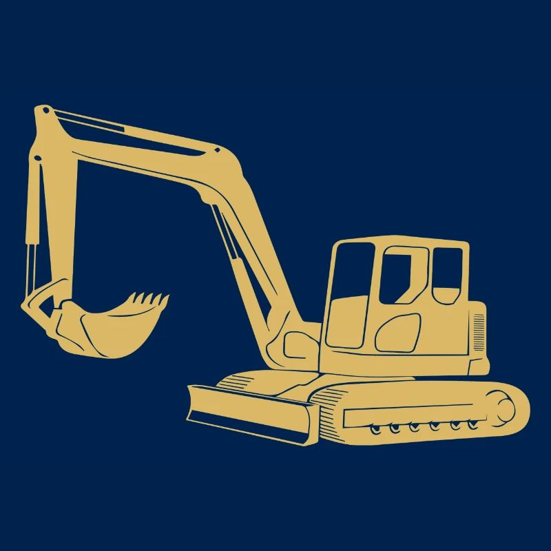 Excavator Driver Silhouette - Construction Equipment Operator