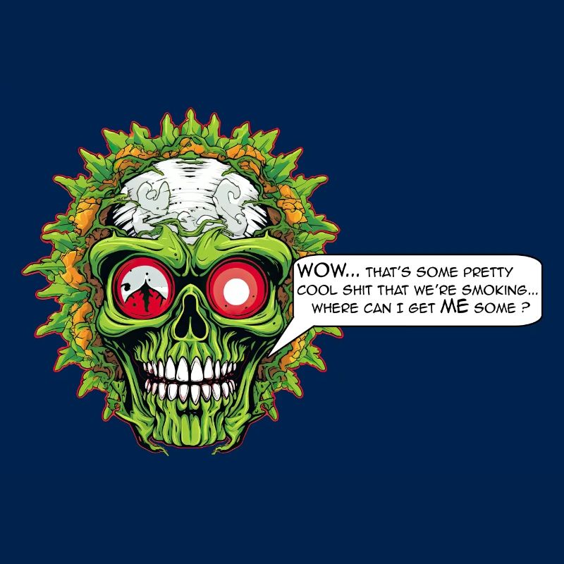 Marijuana - Comic Skull