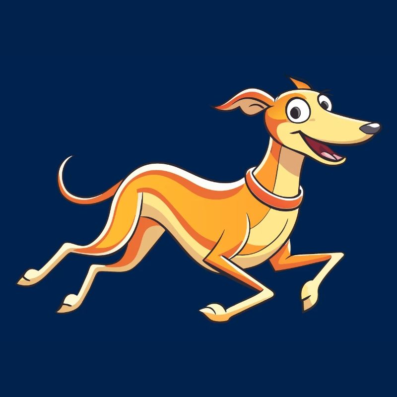 Gracieuse œuvre d’art de Whippet en cours d’exécution