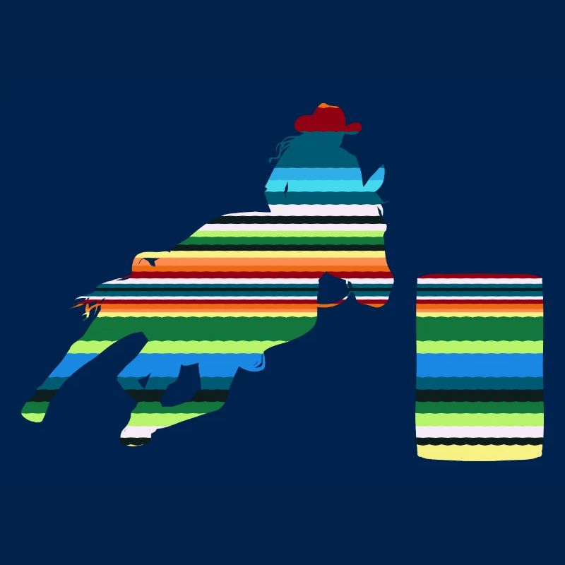 Cheval de course de barils de rodéo