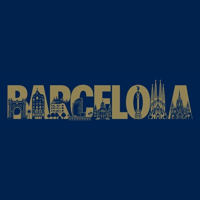 Barcelone Espagne Catalogne Silhouette