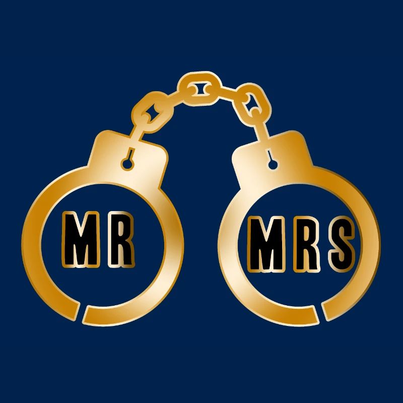 Goldenes Paar Handschellen-Emblem