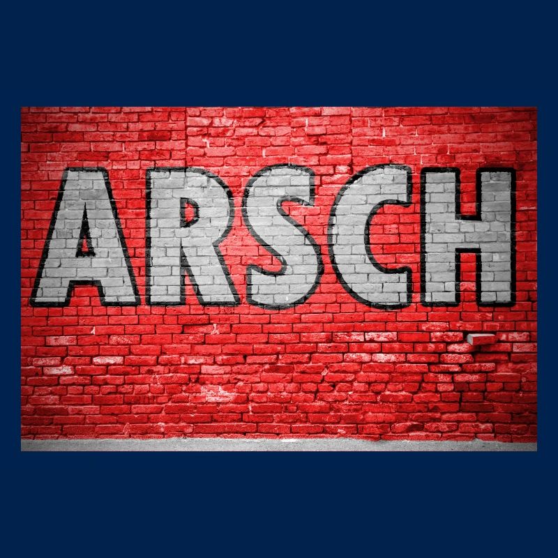 Graffiti de mur de briques de cul