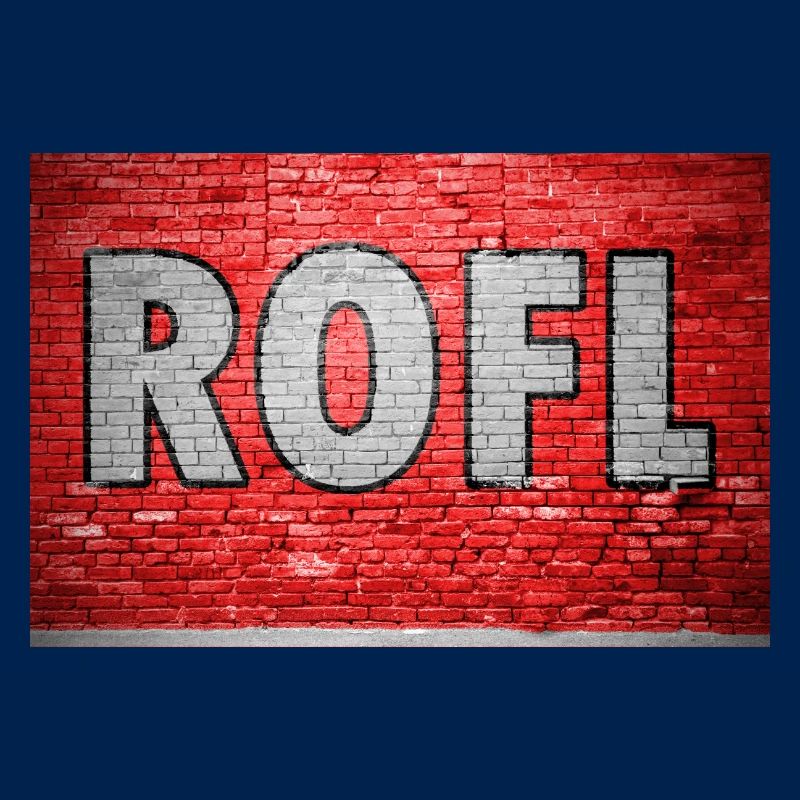 ROFL Brick Wall Graffiti