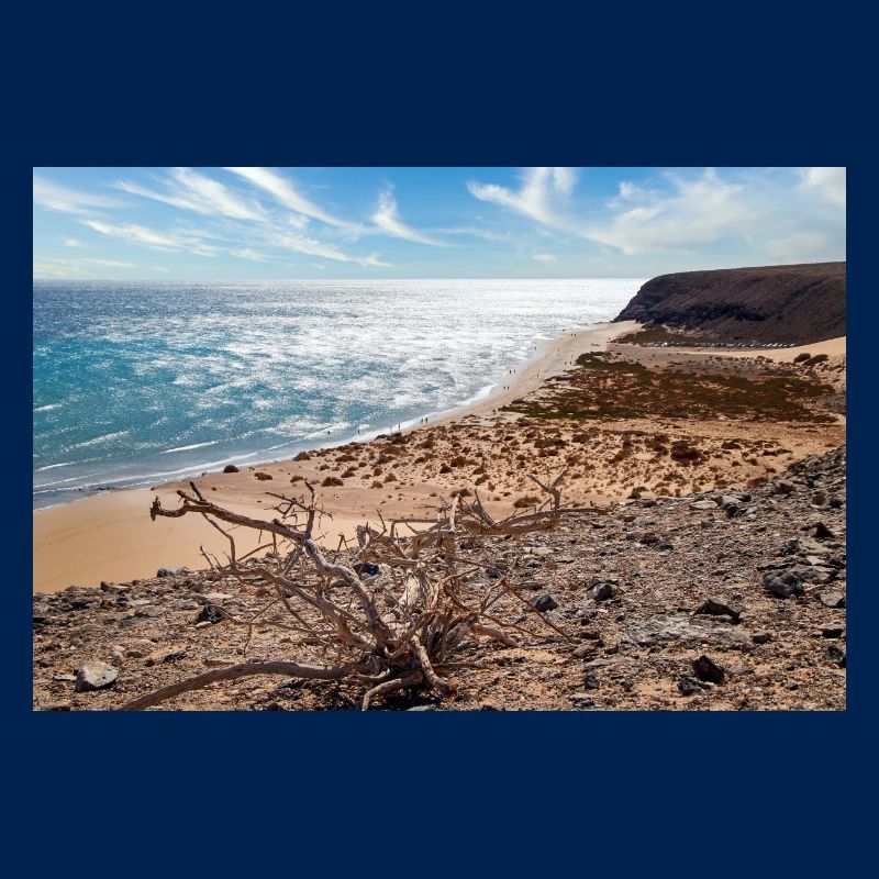 View over a beautiful bathing bay Risco del paso